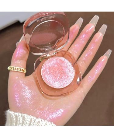 highlighter palette for face contour peach pink glitter high pigmentation long lasting ultra smooth eyeshadow for all skin - Buy Online on GoSupps.com