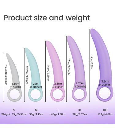 Ecoblossom Silicone Dilator Set | Comfort for Women with Pain | Pelvic Floor Trainer & Expander (Sizes 1-5) - International Shipping Available - Buy Online on GoSupps.com