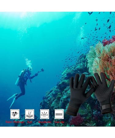 YDQUANI 3mm Neoprene Wetsuit Gloves | Thermal Anti-Slip Scuba Gloves for Diving, Snorkeling, Surfing | Men Women | Medium Black - Buy Online on GoSupps.com