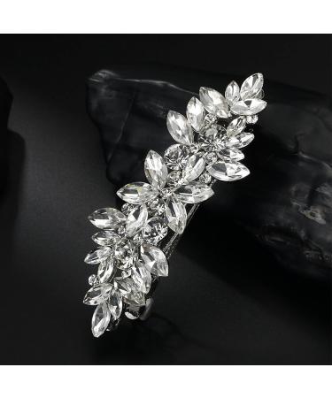 Crystal Pearl Rhinestone Barrette 2Pcs - Elegant Wedding Hair Accessories for Women - Buy Online on GoSupps.com