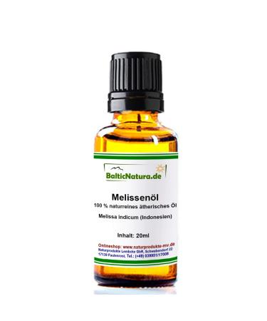 Lemon balm oil (20 ml) 100% pure essential lemon balm oil