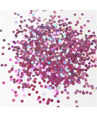  HEXHUASR Ultra-thin Nail Polish Mirror Round Sequins Exquisite Glitter Flakes Chameleon Leaf Autumn Stylist Nail Decoration 3 mm 50 g (Laser Black 50g) - Buy Online on GoSupps.com