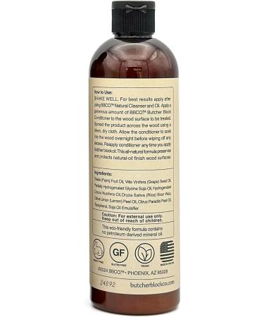 Natural Butcher Block Conditioner | 12 oz Vegan Mineral Oil Free Plant Based | Preserve & Protect Your Butcher Block - Buy Online on GoSupps.com