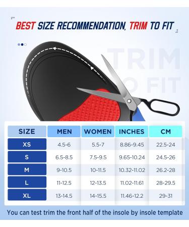 240+lbs Heavy Duty Arch Support Insoles for Plantar Fasciitis - Men/Women Work Boots & Shoes - Size M (9-10.5 Men 10-11.5 Women - Buy Online on GoSupps.com