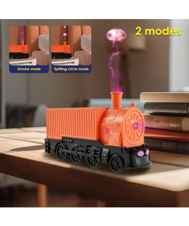 Essential Oil Diffuser 300ml - Train Humidifier with Timer 2 Spray Modes & Remote for Bedroom & Home Office Decor - Perfect Birthday Gift (Orange - Buy Online on GoSupps.com