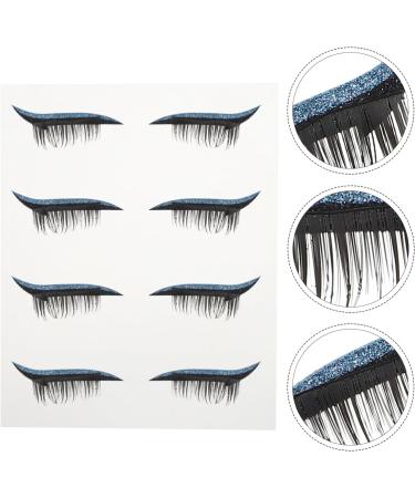 Beavorty 4 Pairs False Eyelashes Eye Makeup Sticker Eyelash Stickers with Glitter Shimmer Eyeliner Stick on Liner and Lashes Eyelash Stickers for Eyes Lash Tape Plastic Miss Tool Pipeline - Buy Online on GoSupps.com