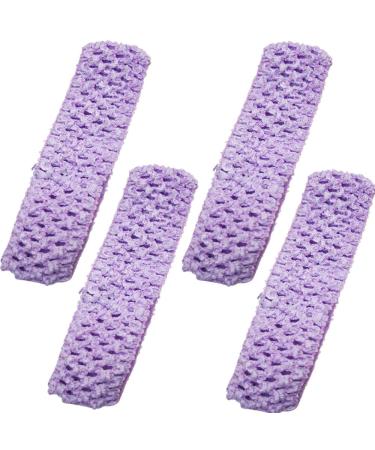Time to Sparkle 4pcs Crochet Tube Top Crochet Tutu Infant Dress Baby Girls Skirt Pettiskirt 1.5"x6" Lavender 4x15cm Lavender