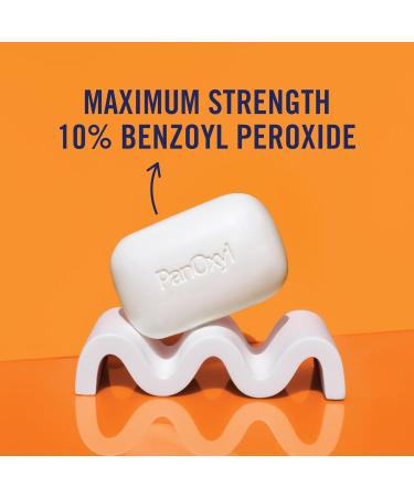 PanOxyl Acne Treatment Bar - 10% Benzoyl Peroxide Maximum Strength Soap for Face & Body - Vegan 4 oz | Best Acne Solution - Buy Online on GoSupps.com