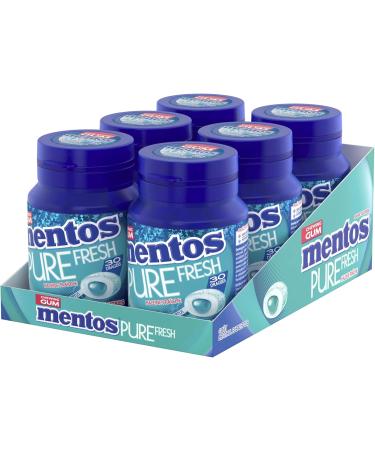 Mentos - Pure Fresh Menthol-Eucalyptus Chewing Gum - Sugar-free Chewing Gum - Long Lasting - Fresh Breath - 6 Boxes of 30 Dragees - Buy Online on GoSupps.com