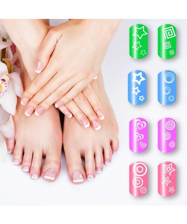1275 Pieces 49 Designs Nail Art Stencils French Tip Guides Stickers Form Fringe Guides Vinyl 36 Sheets - Buy Online on GoSupps.com