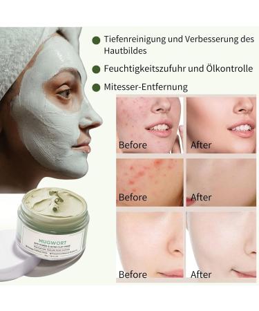 Green Tea Clay Mask & Toner | Blackhead Remover & Pore Cleaner | Anti-Pore & Acne Treatment 55G - Buy Online on GoSupps.com