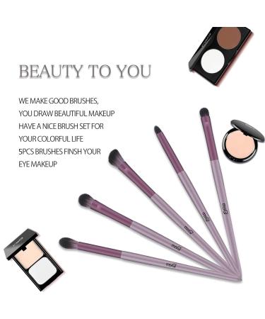 MSQ 5-Piece Eyeshadow Brush Set - Makeup Brushes for Blending Highlighter & Concealer - Includes Bag - Perfect for International Shipping - Buy Online on GoSupps.com