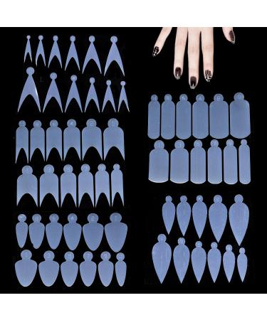 Niceneeded 60 pieces of silicone dual nail shape sticker for nail extension forms gel form for the quick structure of dual-nail shapes