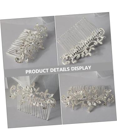 Ipetboom Bride Accessories Wedding Hair Accessories for Brides Hair Combs for Women Decorative Hair Side Combs Comb Headband Gold Decor White Rhinestone Hair Zinc Alloy Miss Prom - Buy Online on GoSupps.com
