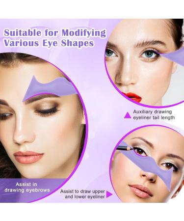 Catcan 5-in-1 Eyeliner Stencils for Eyes - Reusable Silicone Tool for Beginners - Purple - Buy Online on GoSupps.com