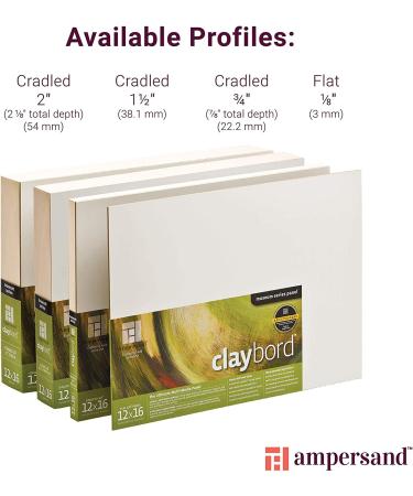 Ampersand Museum Series Claybord Wood Panel 8x10 - 1/8 Inch Depth - Buy Online on GoSupps.com