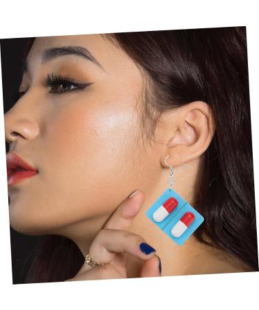 BESPORTBLE 2pairs Wooden Ear Dangler Medicine Shape Fashionable Nurse Earrings for Cosplay - Buy Online on GoSupps.com