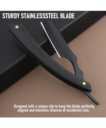 Professional Straight Razor with Leather Strop - Premium Stainless Steel Shaver for Men's Home & Salon Grooming | TXD-148 - Buy Online on GoSupps.com