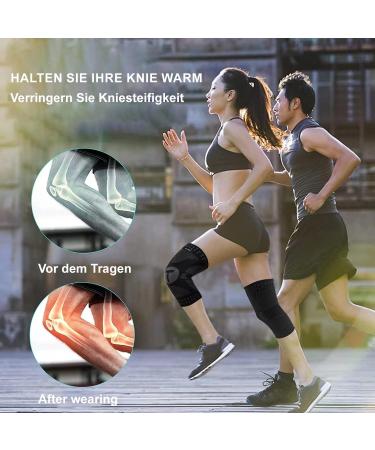 Teylam Kniebandage Set for Men & Women - Medical Compression Knee Brace for Meniscal Tear Arthritis ACL Support - Ideal for Basketball Volleyball Yoga & Running - Durable Black Design - Buy Online on GoSupps.com