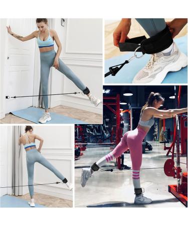 Ksvaye Fitness Foot Loops with D-Ring Ankle Straps - Adjustable Cable Pull Kickback Loops for Men & Women - Perfect for Gym Workouts - Buy Online on GoSupps.com
