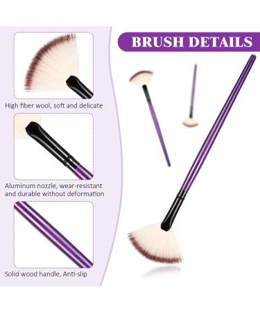 9 Pieces Facial Brushes Fan Mask Brushes Soft Facial Applicator Brushes Tools for Peel Glycolic Mask Makeup for Mud Cream (Purple and Black) - Buy Online on GoSupps.com