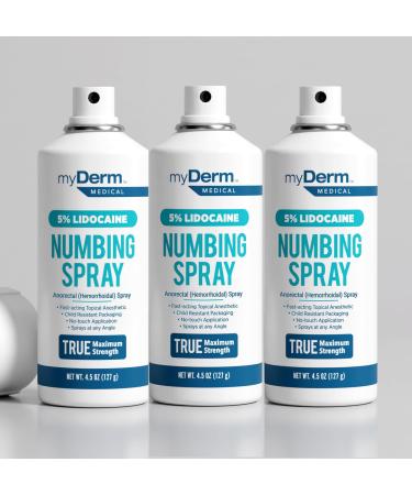 Myderm Three Pack Medical Numbing Spray (3 Pack)