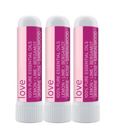 MOXE Love Nasal Stick | Relaxation + Intimate Connection | Romance Love Spell Type Provides Fresh Floral Sentiments | Aromatherapy Inhaler with 100% Pure Essential Oils (3 Pack)