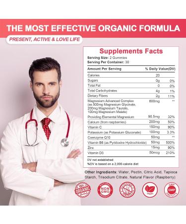 2Pack Magnesium Glycinate Gummies 500mg + 2Pack Sugar-Free Fruits and Veggies Gummies Supplement - Buy Online on GoSupps.com