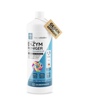 Hauszauber - enzyme cleaner concentrate - strong odor remover - 1000 ml - against urine cat urin dogurine feces - odor neutralizers -