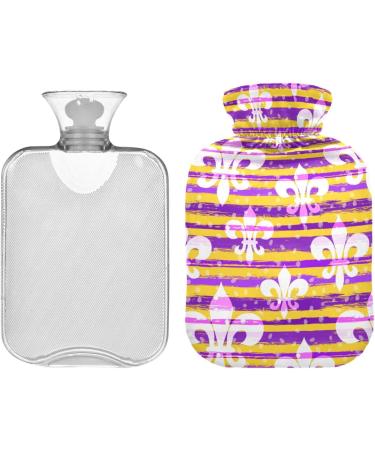 Striped Hot Water Bottle with Cover - 2L Pain Relief for Adults & Children | Warmth & Comfort - Buy Online on GoSupps.com