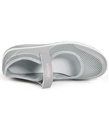 Buy Women's Gray Wedge Heel Sandals | Lightweight Breathable Sneakers for Summer | Comfortable Espadrilles & Walking Shoes - 38 EU - Buy Online on GoSupps.com