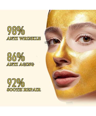 Peel Off Face Masks Retinol Gold Foil Peel Off Mask Anti Wrinkle Anti Aging Face Mask Skincare Gold Facial Mask Blackhead Remover Moisturizing Gold Mask Fade Fine Lines Brightening - Buy Online on GoSupps.com