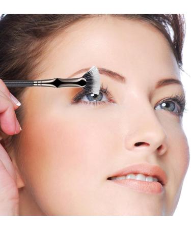 Mascara Fan Brush Portable Angled Lash Brush Versatile Mascara Clumps Removal Tool Foldable Fan Shaped Lash Brush And Cosmetics Accessories For Mascara Highlighter Eyeliner Application - Buy Online on GoSupps.com