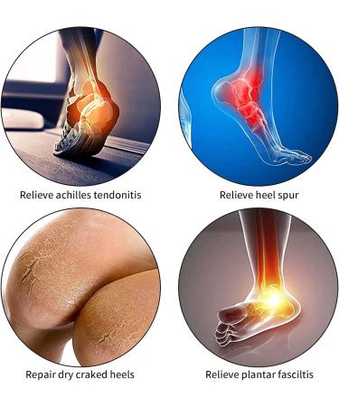 Friusate Silicone Heel Cushion Pads for Pain Relief - 4 Pack Gel Protectors for Dry Cracked Heels (White) - Buy Online on GoSupps.com