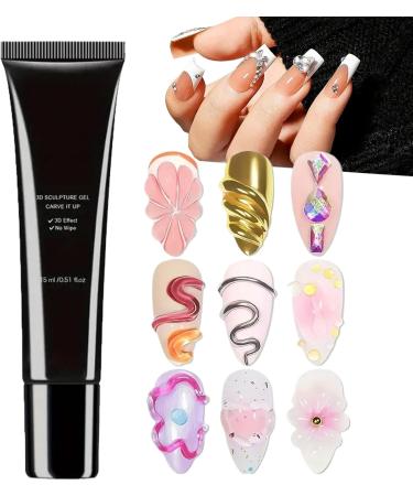 Sculpting Nail Gel - 3D Nail Gel 15ml Strengthening Glue for Manicures Women's Girls' Beginners' Salon Home Evening Wedding - Buy Online on GoSupps.com