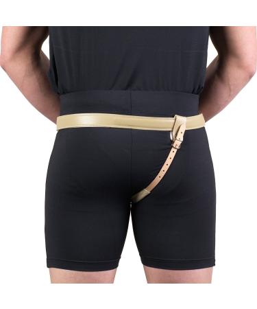 Buy Hernia Truss - Single Spring Scrotal Pad Compression Leather 34" Hip (Right) | International Shipping Available - Buy Online on GoSupps.com