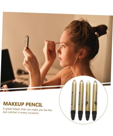 WOONEKY 4pcs Highlighter Eyeshadow Pencil Eye Makeup Tool Glitter Crayons Eyeshadow Stick Makeup Pen Plastic - Buy Online on GoSupps.com