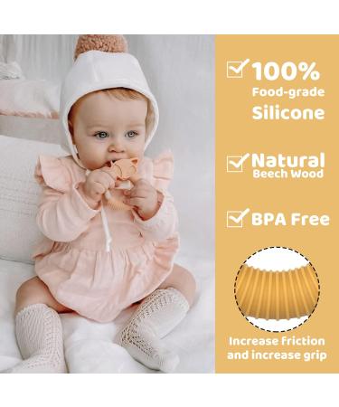 Santi & Me Wooden Rings Teething Toy for Babies - Fox Chew Toy for Boys and Girls - Buy Online on GoSupps.com