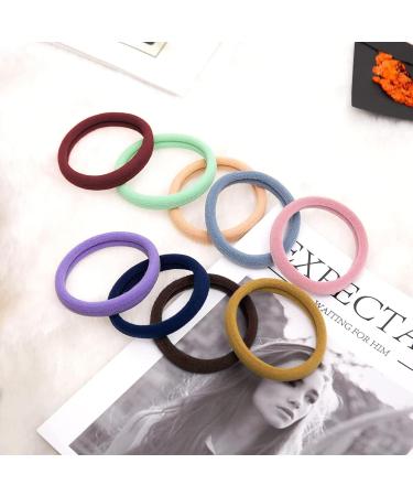 EnixwH 100 Pieces Elastic Hair Ties Girl's Hair Elastic Mini Colorful Ponytail Ties Multicoloured Hair Bands for Girls for Women Men and Children - Buy Online on GoSupps.com