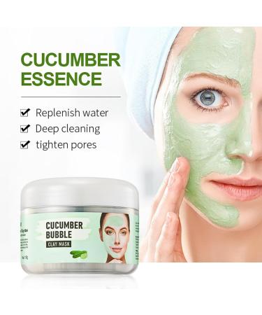 Cucumber Bubble Clay Face Mask Clay Mask for Pores Green Tea Mud Mask Deep Cleansing Face Mask Controlling Oil Acne & Refining Pores Reduce Blackheads & Dark Spots Elastic & Smooth Skin - Buy Online on GoSupps.com