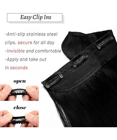 Hair Extensions One Piece Clip in Hair Extensions Real Human Hair 3/4 Full Head Thicker Hair Lace Net One Piece Hair Extensions with 5 Clips Hairpiece (Size : 20 INCHES Color : 120g) 20 INCHES 120g - Buy Online on GoSupps.com