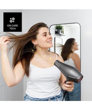 Taurus Hair Dryer Fashion 2600 Ionic 2600W 6 speed and temperature settings AC motor Ionic Care Cold air Diffuser & 2 concentrators Black - Buy Online on GoSupps.com