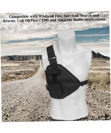 1PC Radio Chest Bag Walkie Talkie Holder Vest Men Waist Front Bag for Camping Hiking Black - Buy Online on GoSupps.com