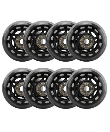 Yaegoo 64mm Inline Skate Wheels 8 Pack 64mm Skates Replacement Wheels with Bearings