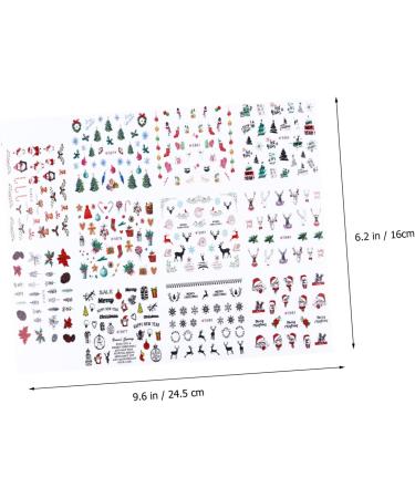 ABOOFAN 4 Sheets Christmas Nail Stickers Christmas Nail Art Stickers Christmas Adhesive Nail Sticker Snowflake Nail Decals Appliques Embellishments Self-Adhesive Nail Decals Winter - Buy Online on GoSupps.com