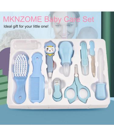 Joyeee Baby Grooming Kit - 10pcs Portable Care Set with Storage Case for Newborns - Nursery Essentials for Infant Healthcare & Grooming - Blue - Buy Online on GoSupps.com