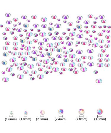 LPBeads 3456 Pieces 6 Sizes Paradise Flat Back Round Crystal Rhinestones for Crafts Nails Art Face Makeup Clothes DIY with Pick Up Tweezers and Picking Pen - Buy Online on GoSupps.com