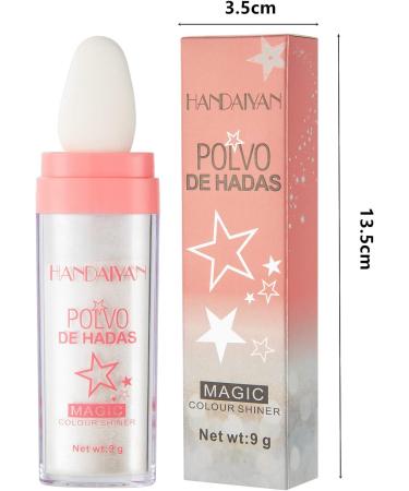 Mysense Polvo De Hadas Shimmer Face Highlighter Powder & Blush Stick Body Glitter Highlighter Makeup Face High Gloss Sparkle Loose Highlight Powder Brightens Makeup Stick for Face Body Hair Party Makeup (#01 White Moonbeam) - Buy Online on GoSupps.com