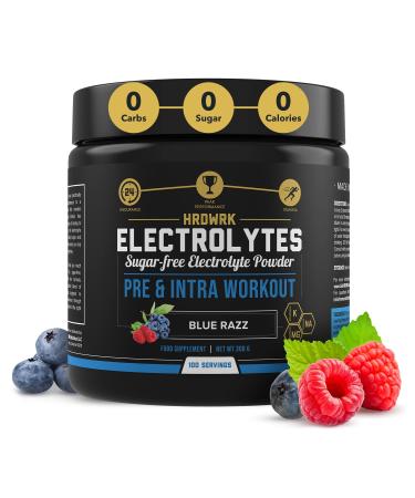 HRDWRK Electrolytes Powder with Magnesium, Potassium - Sugar Free Electrolytes Boost Endurance and Reduce Fatigue with This Electrolytes Supplement - Maximum Hydration - Keto Friendly 8.81 Ounce (Pack of 1)