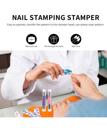 Lurrose Double-Headed Silicone Nail Art Stamp Set - 3 Sets for Perfect Manicure & Nail Design - International Shipping Available - Buy Online on GoSupps.com